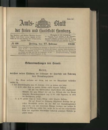 No. 46, 27. Februar 1920