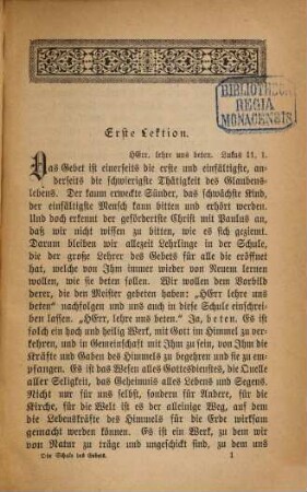 Die Schule des Gebets : Frei nach dem Höllandischen