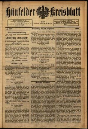 Ausgabe vom Donnerstag, den 31. Dezember 1896.