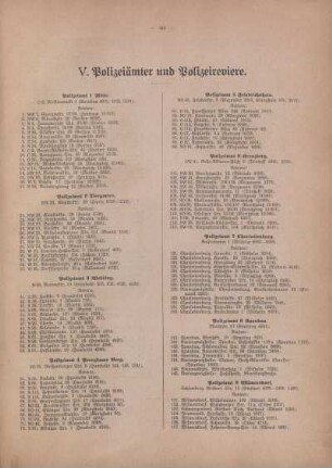 V. Polizeiämter und Polizeireviere