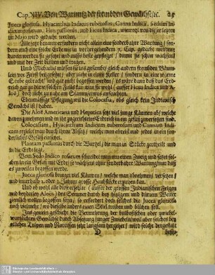 Cap. XIV. Von Wartung der frembden Gewächse / ec.