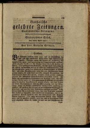 Siebenzehntes Stück, den 23ten April 1792.