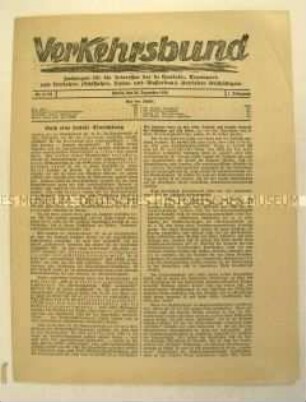 Mitteilungsblatt "Verkehrsbund"