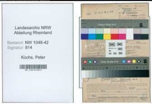 Entnazifizierung Peter Kochs , geb. 08.08.1902 (Mechaniker)