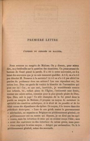 Lettres sur la question des cimetières, 2. Le point de droit