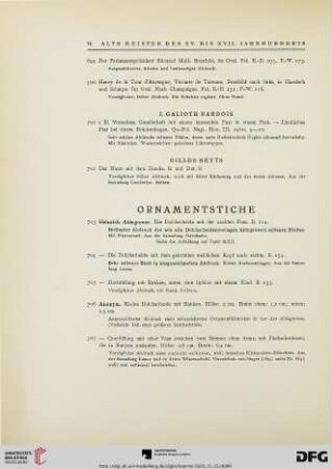 Ornamentstiche (Nr. 703-806)