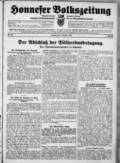 Honnefer Volkszeitung. 1889-1978