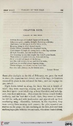 Chapter XVIII: Valley of the Nile