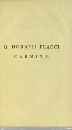 Q. Horatii Flacci Carmina