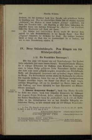 IV. Neue Ständekämpfe. Das Ringen um die Alleinherrschaft