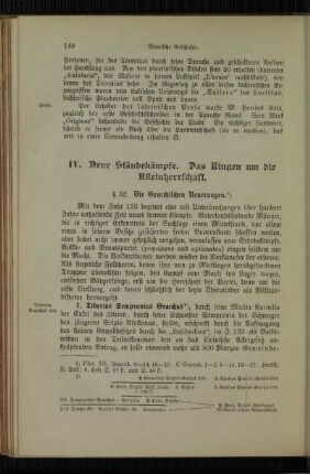 IV. Neue Ständekämpfe. Das Ringen um die Alleinherrschaft