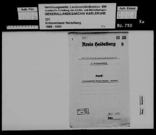 Einrichtung einer Kraftomnibuslinie Reichartshausen - Sinsheim