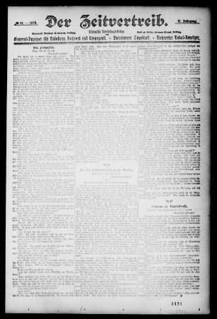 Der Zeitvertreib. 1901-1903