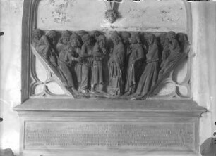 Relief vom ehemaligen Westlettner des Mainzer Domes: Die Seligen und die Verdammten beim Jüngsten Gericht