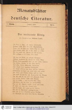 Heft 4. - Januar 1906.