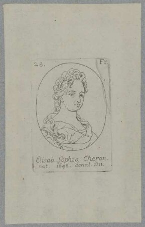 Bildnis der Elisab. Sophia Cheron