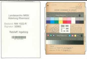 Entnazifizierung Ingeborg Retzlaff , geb. 27.11.1919 ()