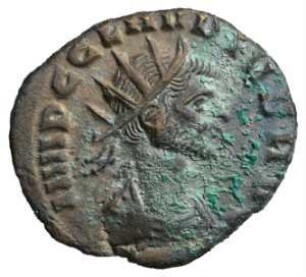 Münze, Antoninian, 268 - 270 n. Chr.