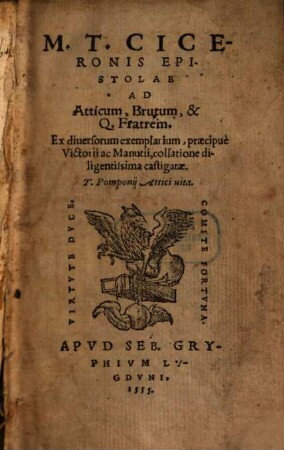 Epistolae ad Atticum, ad M. Brutum, ad Quintum fratrem