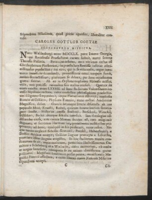 Carolus Gottlob Goetze Schoenburgo Misnicus