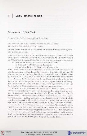 Jahresfeier am 15. Mai 2004