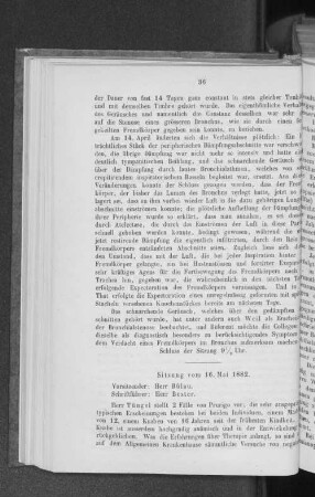 Sitzung vom 16. Mai 1882.