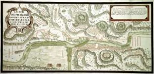 WHK 20 Russisch-Türkischer Krieg: Plan der Schlacht bei Mehadia zwischen den siegreichen Kaiserlichen und den Türken, 15. Juli 1738