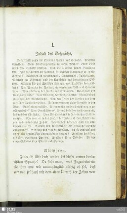 I. Inhalt des Gesprächs