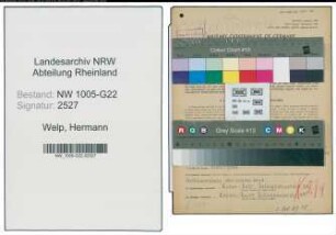 Entnazifizierung Hermann Welp , geb. 30.12.1882 (Baecker)
