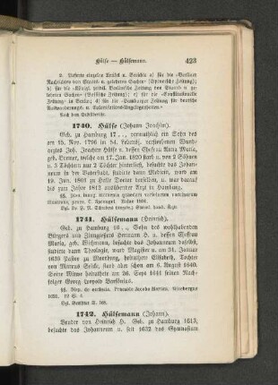 1741. Hülsemann (Heinrich).