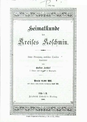 Heimatkunde des Kreises Koschmin.