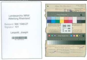 Entnazifizierung Joseph Leopold , geb. 01.01.1906 (Buchhalter)