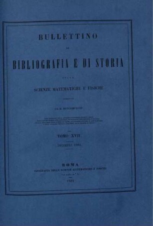 Tomo XVII. Dicembre 1884.