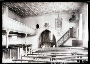 Kirche; Inneres gegen Osten 1737, Chor frühgotisch