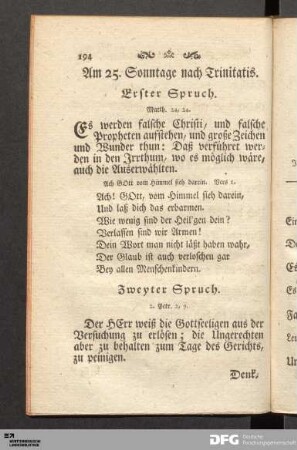 Am 25. Sonntage nach Trinitatis.