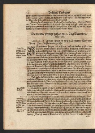 Die neundte Predigt/ gethan den 9. Tag Decembris/ Anno 1575.