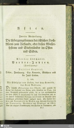 Vierter Abschnitt. Vorder-Indien. (Fortsetzung)