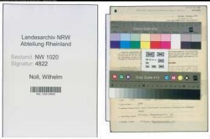Entnazifizierung Wilhelm Noll , geb. 07.10.1873 (Kohlenhandel)