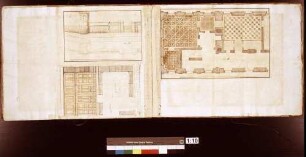Littera E: [Entwurf der Parkettmuster für vier Räume im Nordwestflügel des Schlosses Kleinheubach]
