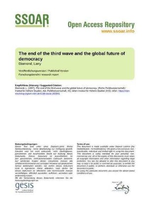 The end of the third wave and the global future of democracy
