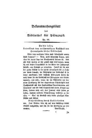 Bekanntmachungsblatt der Bibliothek für Pädagogik Nr.3