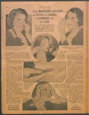 Con maquillage artístico se cultiva la belleza y expresión de los ojos : Una clase de belleza por semana