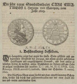 Bildnis des Carl Emanuel I., Herzog von Savoyen