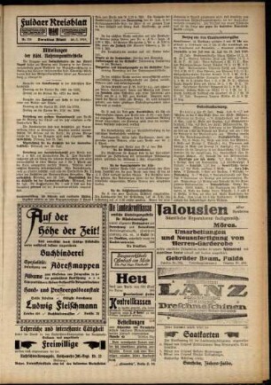 Zweite Ausgabe vom Samstag, den 26. Juli 1919.