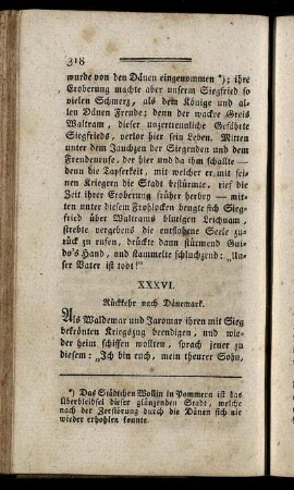 XXXVI. Rückkehr nach Dänemark.