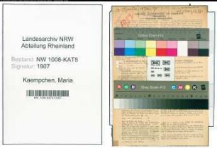 Entnazifizierung Maria Kaempchen , geb. 10.12.1898 (Lehrerin)