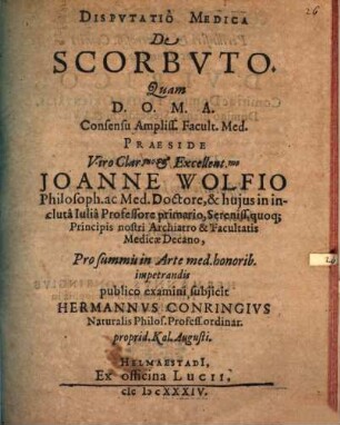 Disp. med. de scorbuto