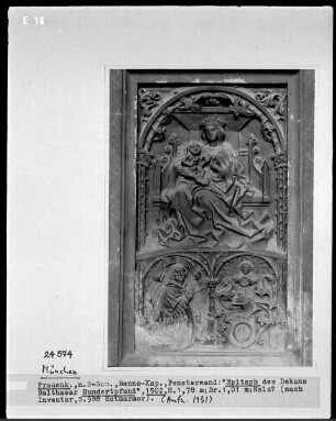 Epitaph des Pfarrers Dr. Balthasar Hundertpfund
