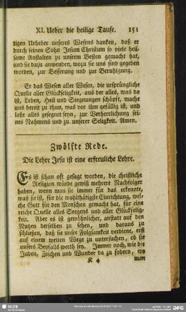 Zwölfte Rede. Die Lehre Jesu ist eine erfreuliche Lehre