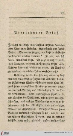 Vierzehnter Brief